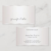 Carte De Visite Élégante Plaque Glamour Libre (Devant / Derrière)