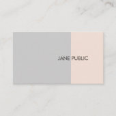Carte De Visite Élégante Plaque moderne Professional Gris et Beige (Devant)