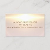 Carte De Visite Elégante plumes d'or de luxe (Dos)