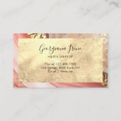 Carte De Visite Elégante Porte en marbre rose Faux (Dos)