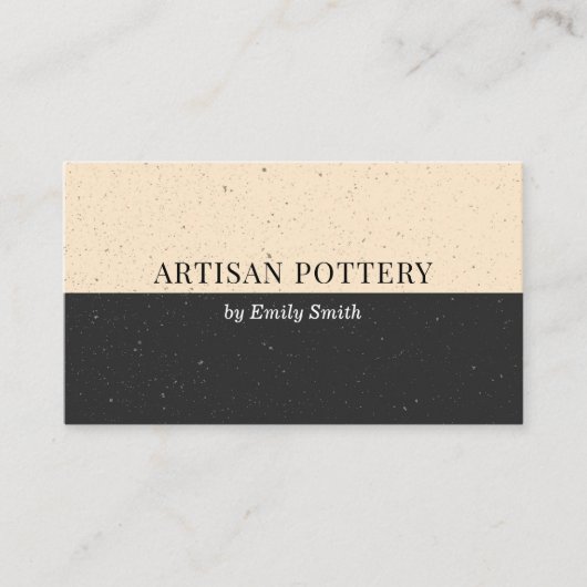 Carte De Visite Élégante poterie céramique chic (Devant)