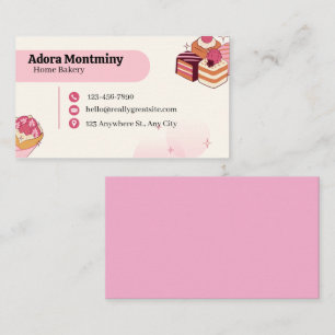 Carte de visite élégante pour chef pâtissier – Coo