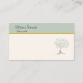 Carte de visite élégante pour femmes avec arbre de (Devant)