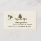 Carte de visite élégante pour les marques de mode (Devant)