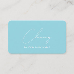 Carte de visite élégante pour service de nettoyage