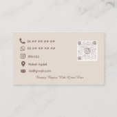 Carte de visite élégante pour services de coiffure (Dos)