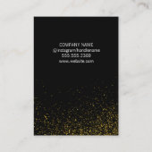 Carte De Visite Élégante poussière d'or noir Lux (Dos)