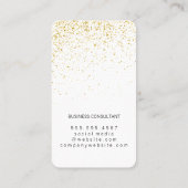 Carte De Visite Elégante poussière d'or / Rouge (Dos)