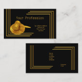 Carte De Visite Élégante profession professionnelle Gold Hammer (Devant / Derrière)
