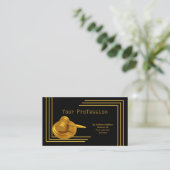 Carte De Visite Élégante profession professionnelle Gold Hammer (Debout devant)