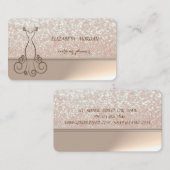 Carte De Visite Élégante Professionnelle Élégante Élégante Glitter (Devant / Derrière)