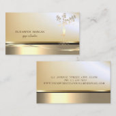 Carte De Visite Élégante professionnelle Gold Tree femmes Silhouet (Devant / Derrière)