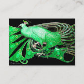 CARTE DE VISITE ÉLÉGANTE PUCE VERTE EN NOIR JAUNE (Dos)