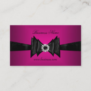Carte de visite élégante riche en diamants rose no