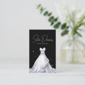 Carte De Visite Élégante robe de mariée Boutique nuptiale (Debout devant)