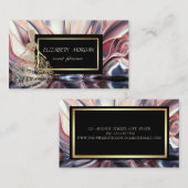 Carte De Visite Élégante Robe d'or Faux moderne Abstraite (Devant / Derrière)