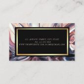 Carte De Visite Élégante Robe d'or Faux moderne Abstraite (Dos)