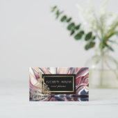 Carte De Visite Élégante Robe d'or Faux moderne Abstraite (Debout devant)