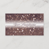 Carte De Visite Elégante Rose blanche or Parties scintillant parkl (Devant)