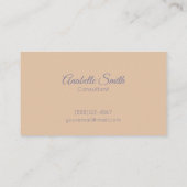 Carte De Visite Elégante Rose bleu Parties scintillant or Dahlia F (Dos)