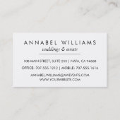 Carte De Visite Elégante Rose Gold Faux Parties scintillant Feathe (Dos)