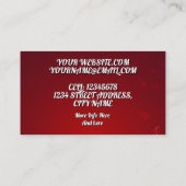 Carte De Visite Élégante Rose rouge dorée (Dos)