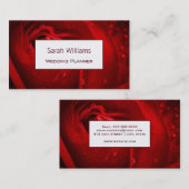 Carte De Visite Élégante Rose rouge romantique (Devant / Derrière)