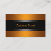 Carte De Visite Elégante rouille orange avec noir (Devant)