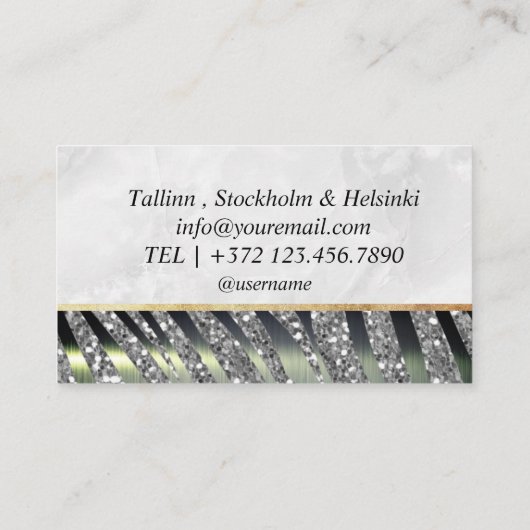 Carte De Visite Élégante signature de script holographique parties (Dos)