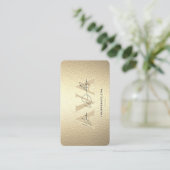 Carte De Visite Élégante signature d'or Faux Professional moderne (Debout devant)