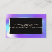 Carte De Visite Élégante Silouette Holographique Girl Tree (Dos)