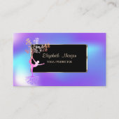 Carte De Visite Élégante Silouette Holographique Girl Tree (Devant)