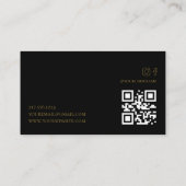 Carte de visite élégante simple avec accent noir o (Dos)