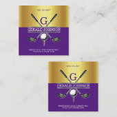 Carte de visite élégante simple personnalisée dégr (Devant / Derrière)