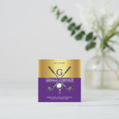 Carte de visite élégante simple personnalisée dégr (Debout devant)