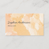 Carte De Visite Elégante teinte d'eau de pêche avec conception min (Devant)