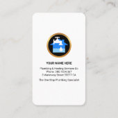 Carte De Visite Élégante tendance Blue Water Curve (Dos)