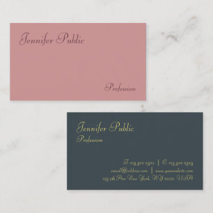 Carte De Visite Elégante Tendance Couleurs Moderne minimaliste ma