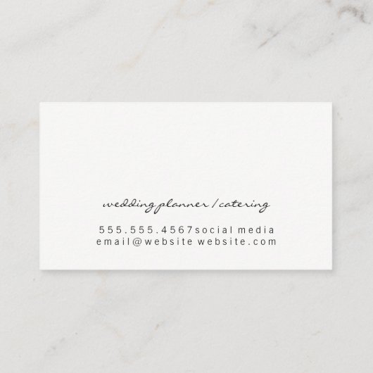 Carte De Visite Élégante texture chic (Dos)