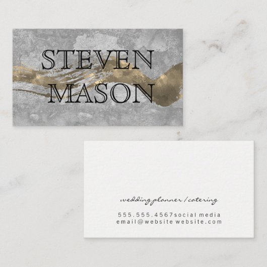 Carte De Visite Élégante texture chic (Devant / Derrière)
