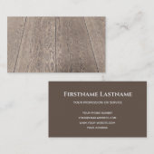 Carte De Visite Élégante texture du plancher de bois pour les expe (Devant / Derrière)