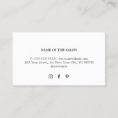 Carte De Visite Elégante texture Gris Ciseaux Noirs Coiffeur (Dos)