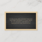 Carte De Visite Elégante texture gris foncé | Bordure (Dos)