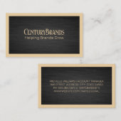 Carte De Visite Elégante texture gris foncé | Bordure (Devant / Derrière)