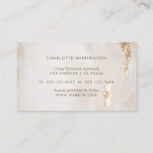 Carte De Visite Élégante Texture Or Luxe Minimal (Dos)