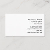Carte De Visite Élégante texture professionnelle beige monogramme (Dos)