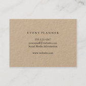 Carte De Visite Elégante Tige de vin rouge avec Verre de vin (Dos)