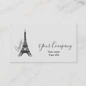 Carte De Visite Elégante Tour Eiffel (Devant)
