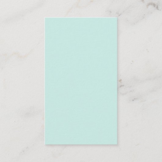 Carte De Visite Elégante Turquoise Abstraite Fleur moderne (Dos)
