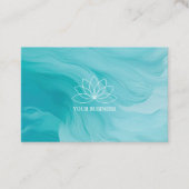 Carte de visite élégante turquoise pour thérapeute (Devant)